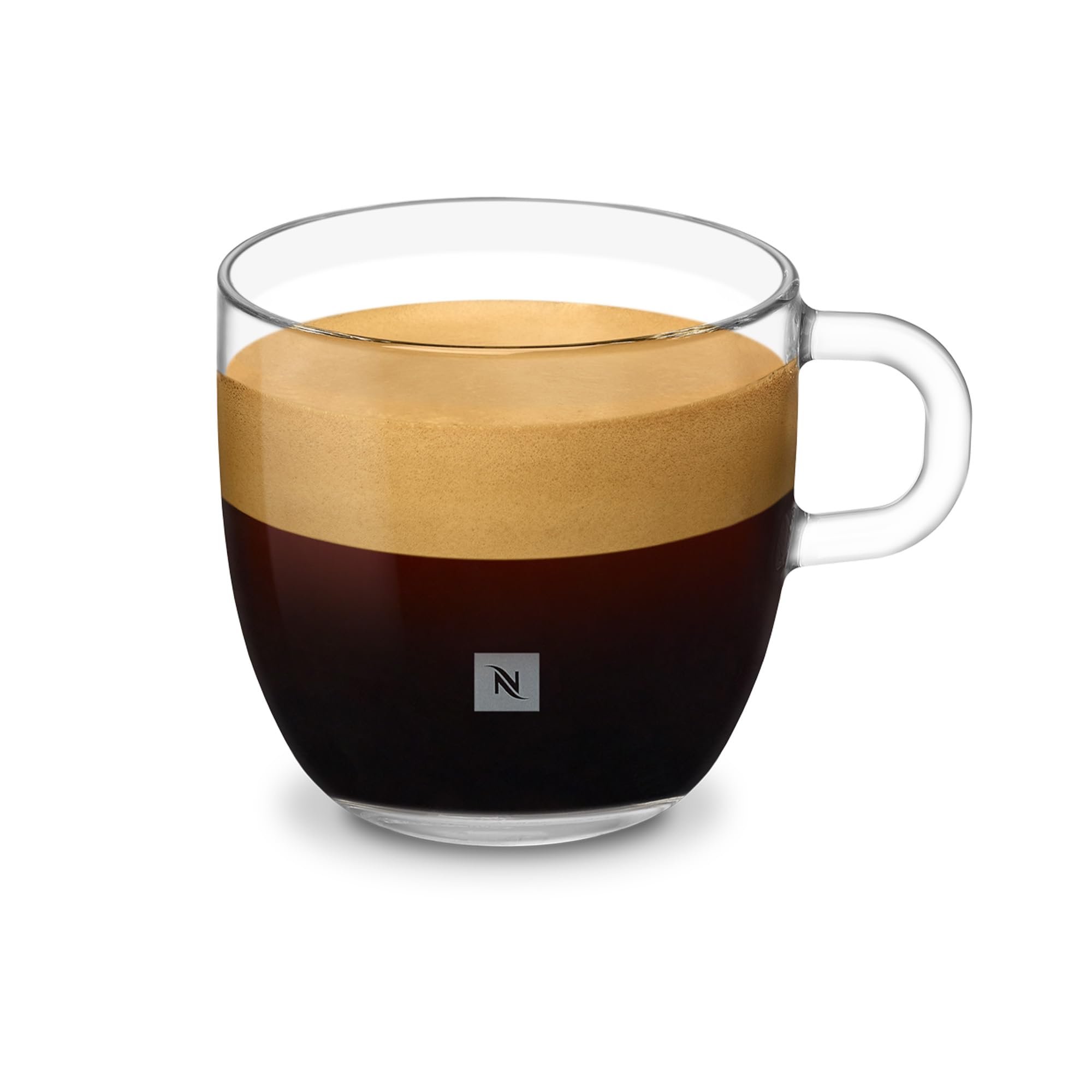 Nespresso Signature Gran Lungo Tassenset, 2 Glastassen (270 ml) | Federico Peri Design, gehärtetes Glas, für heißen und kalten Kaffee sowie Tee
