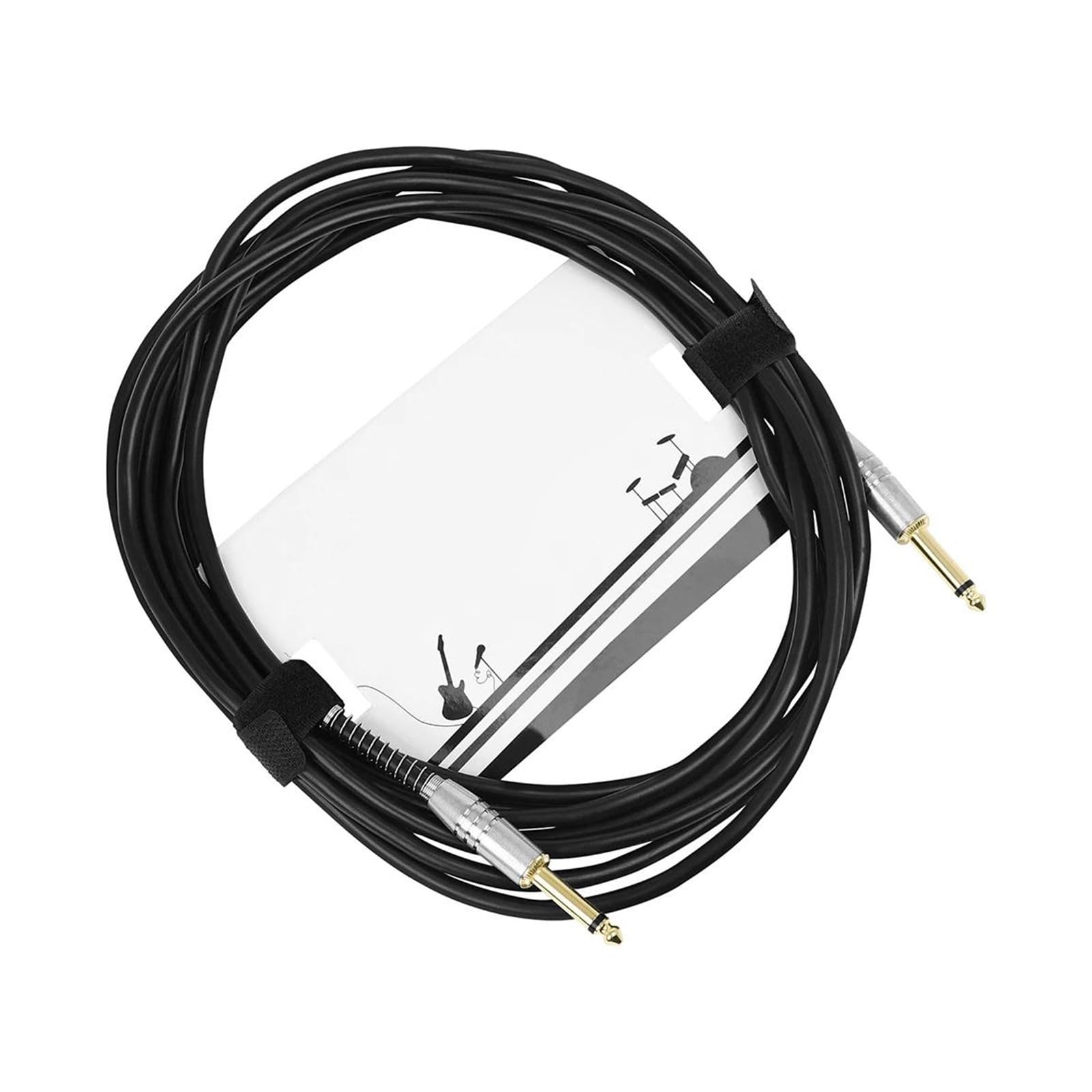 Kabel audio do gitary Kabel 5m 6,35 mm przewód połączeniowy do gitary basowej części ekranowane