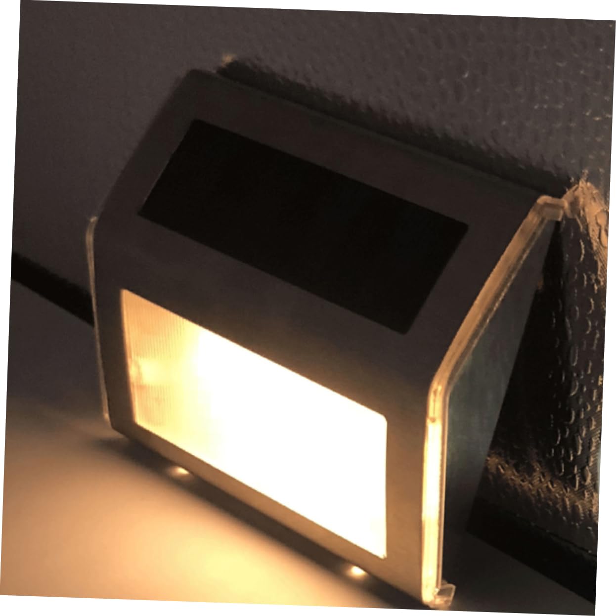 OSALADI 8 Pcs Solar Lamp Outdoor Solar Wall Lamp Exterior Solar Powered Lights Outdoor Wall Light Wall Lights Outdoor Solar Lights for Outside Solar Step Lamp Led Step Light