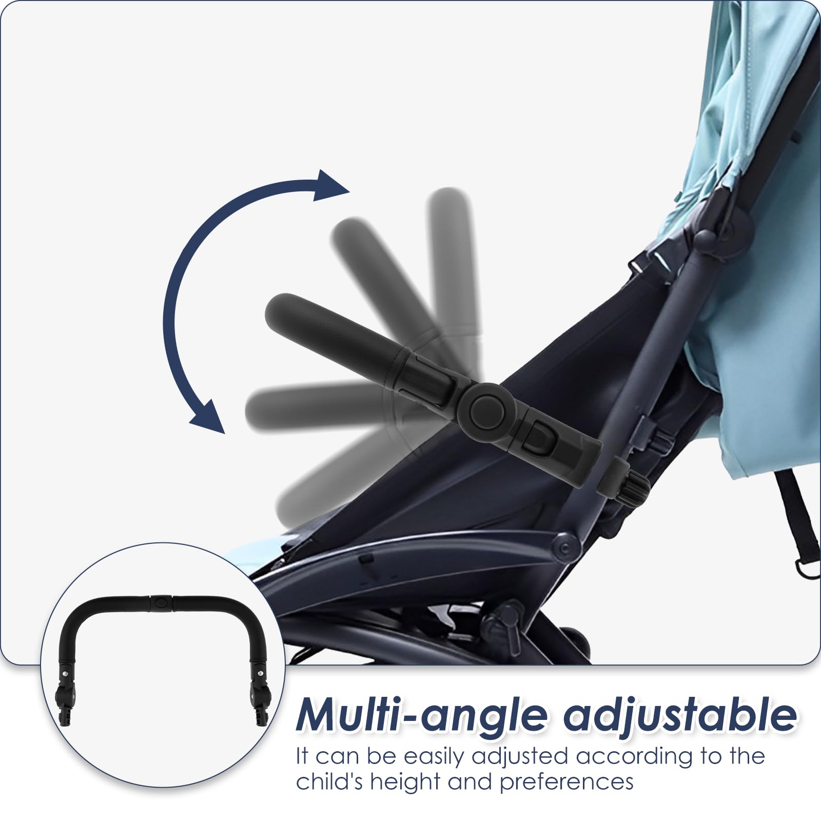 Stroller bumperbar voor Cybex Beezy (Eezy S/S 2/Twist NIET compatibel!!!) Veiligheidshekje Verstelbare armsteun voor kinderwagen Accessoires  1501