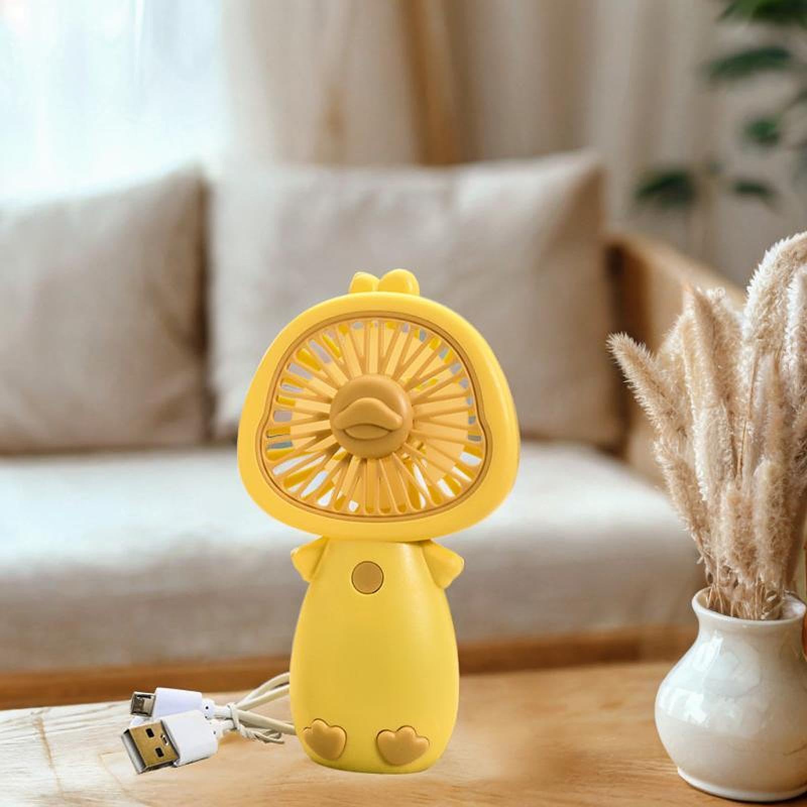 Mini Ventilatore Portatile USB, Silenzioso, con Tre Velocità, Compatto, in Materiale PP, Ideale per, 6 pezzi