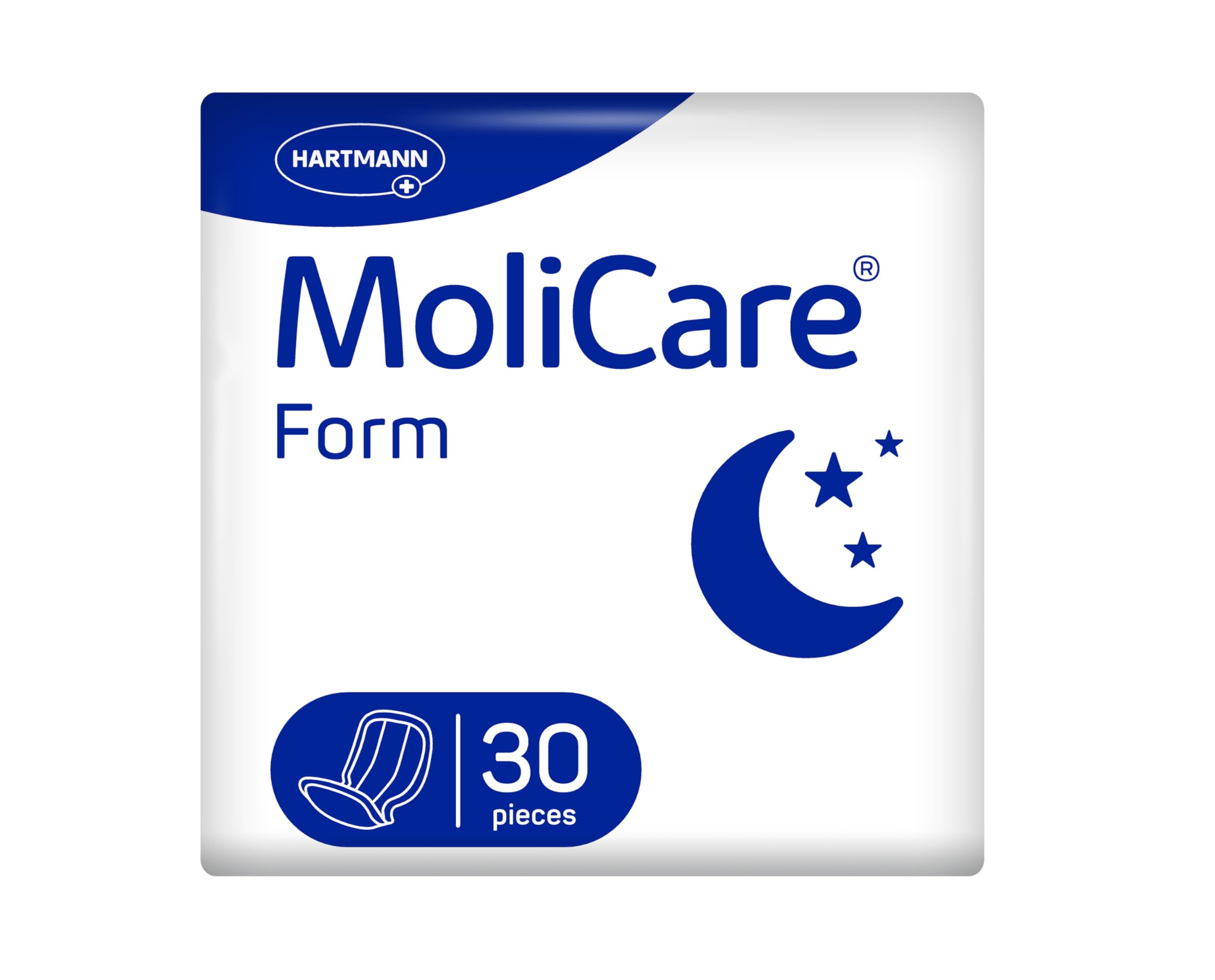 MoliCare® Form Night: assorbenti sagomati per incontinenza da moderata a severa, per una protezione affidabile durante la notte, 30 pezzi