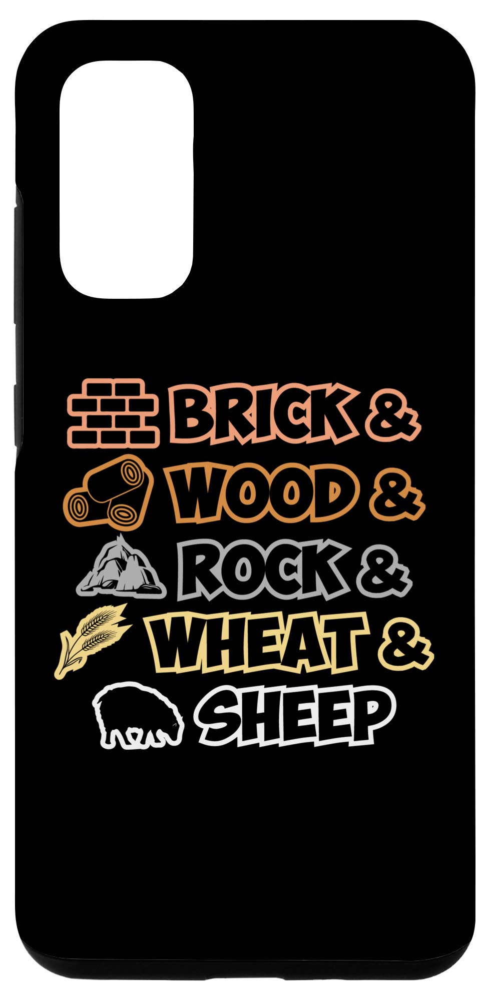 Galaxy S20 Brick & Wood & Rock & Wheat & Sheep Settlers Case