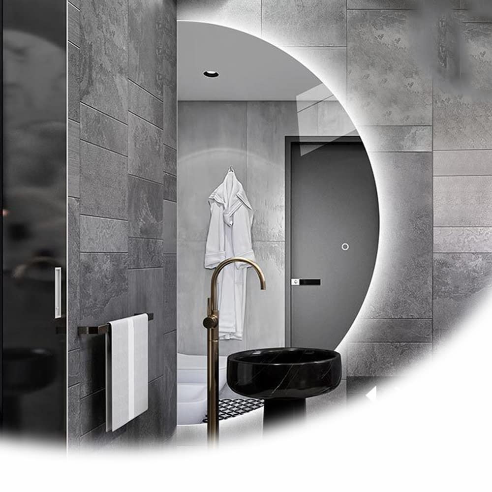 Specchio da parete a LED dimmerabile, 50,8 cm, anti-appannamento, illuminazione moderna, design elegante per la casa, perfetto per bagni eleganti