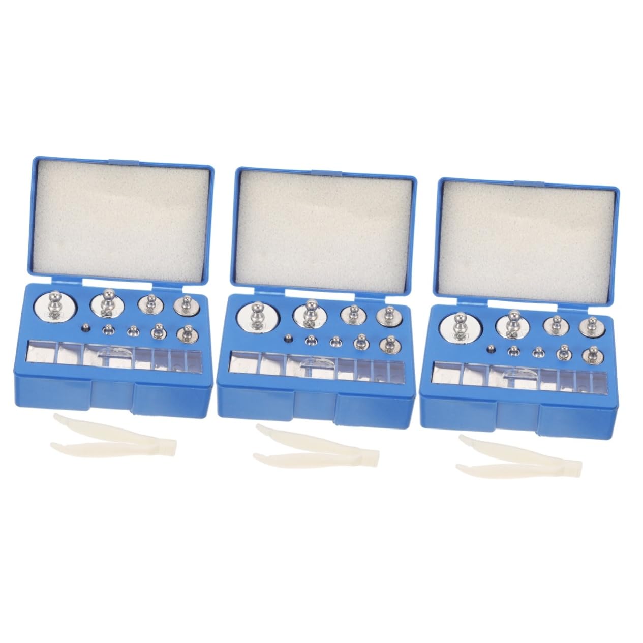 iplusmile 3juegos Pesos De Calibración De Precisión De Inoxidable Caja De Almacenamiento Para Experimentos Científicos y Mediciones Exactas