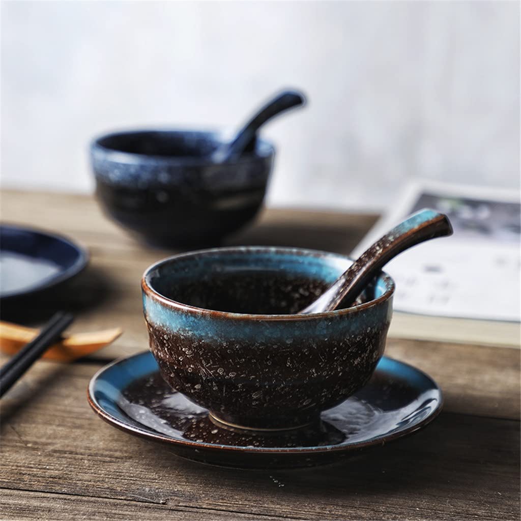 Vaisselle en céramique style japonais : le set de table 4 pièces idéal pour repas solo