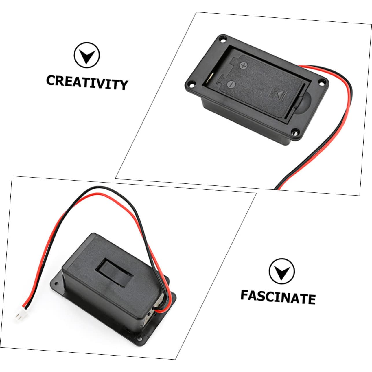 Levemolo Guitar Battery Case 9v Batteries Included Replaces Old or Damaged Battery Box