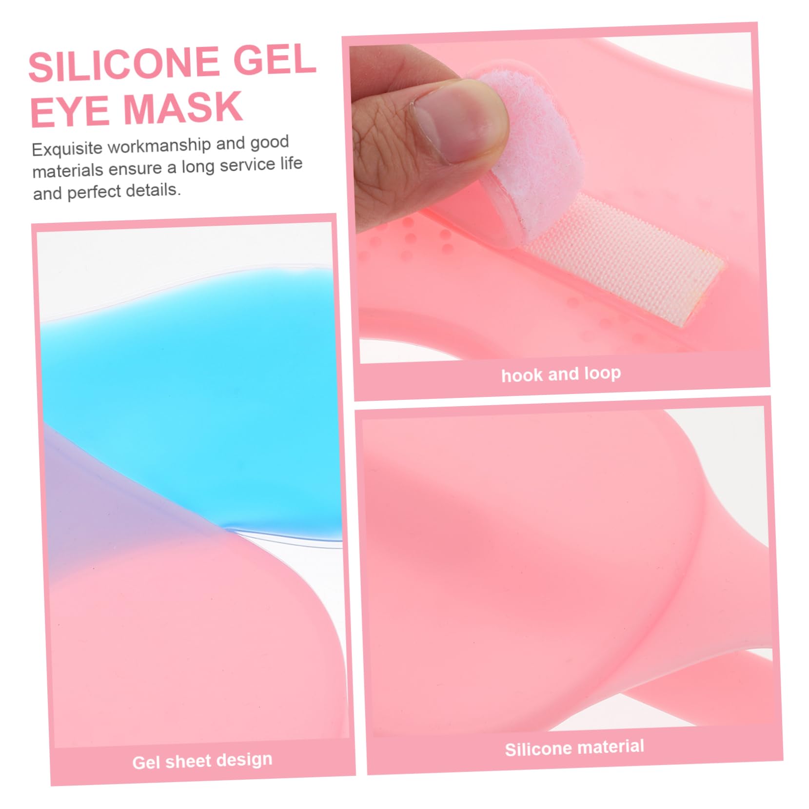 Antifaz de Gel para Ojos, 1 Juego de Silicona Rosa Compresa Fría