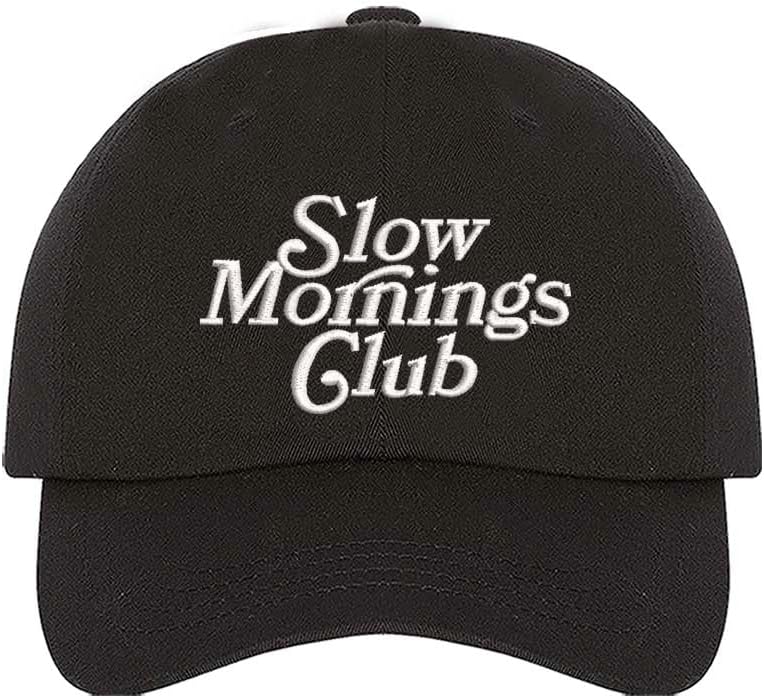 Slow Mornings Club Embroidered Baseball Hat