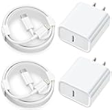 iPhone 14 13 12 11 Super Fast Charger 2 Pack Cargador 20W Rapid USB C Wall Charger Block with 6FT Lightning Fast Charging Cable Cord for iPhone 14 13 12 11 Pro Max/Xs Max/XR/X/8 Plus/iPad Pro Air Mini