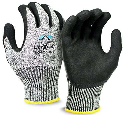 Pyramex GL604C5S Sandy Nitrile Glove - size Small Small