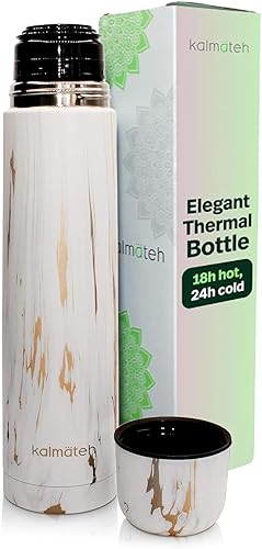 Miniatura 8 de KALMATEH Termo de yerba mate moderno y elegante, aislado al vacío y doble pared de acero inoxidable 188, sin BPA, termo diseñado para su uso con