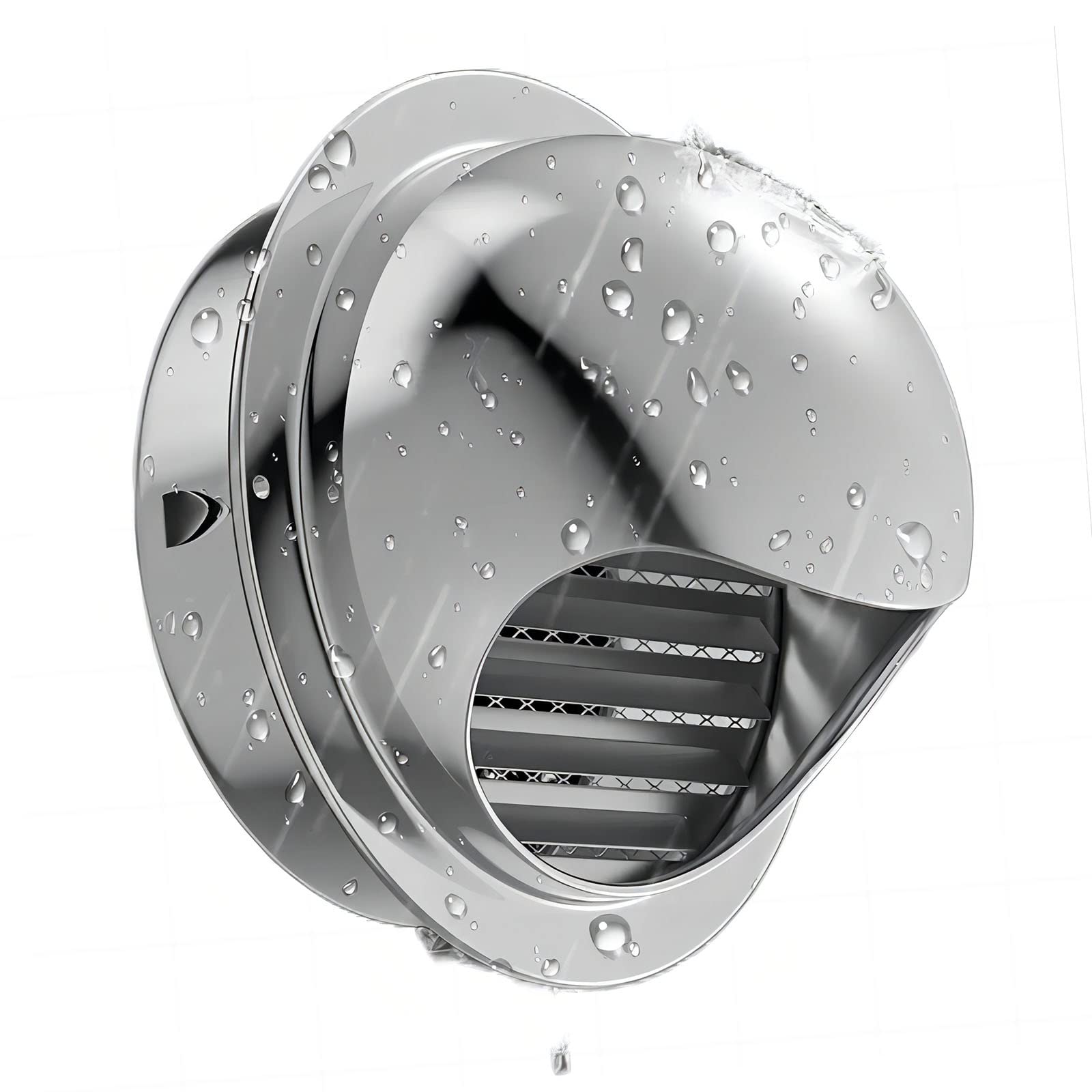 WORDFUN Grille De Ventilation Ronde en Acier Inoxydable, 180/200mm Grille D'Aération, Grille Ventilation Hotte, Mural Bouches D'aération, Hotte D'échappement, Bouche D'Extraction