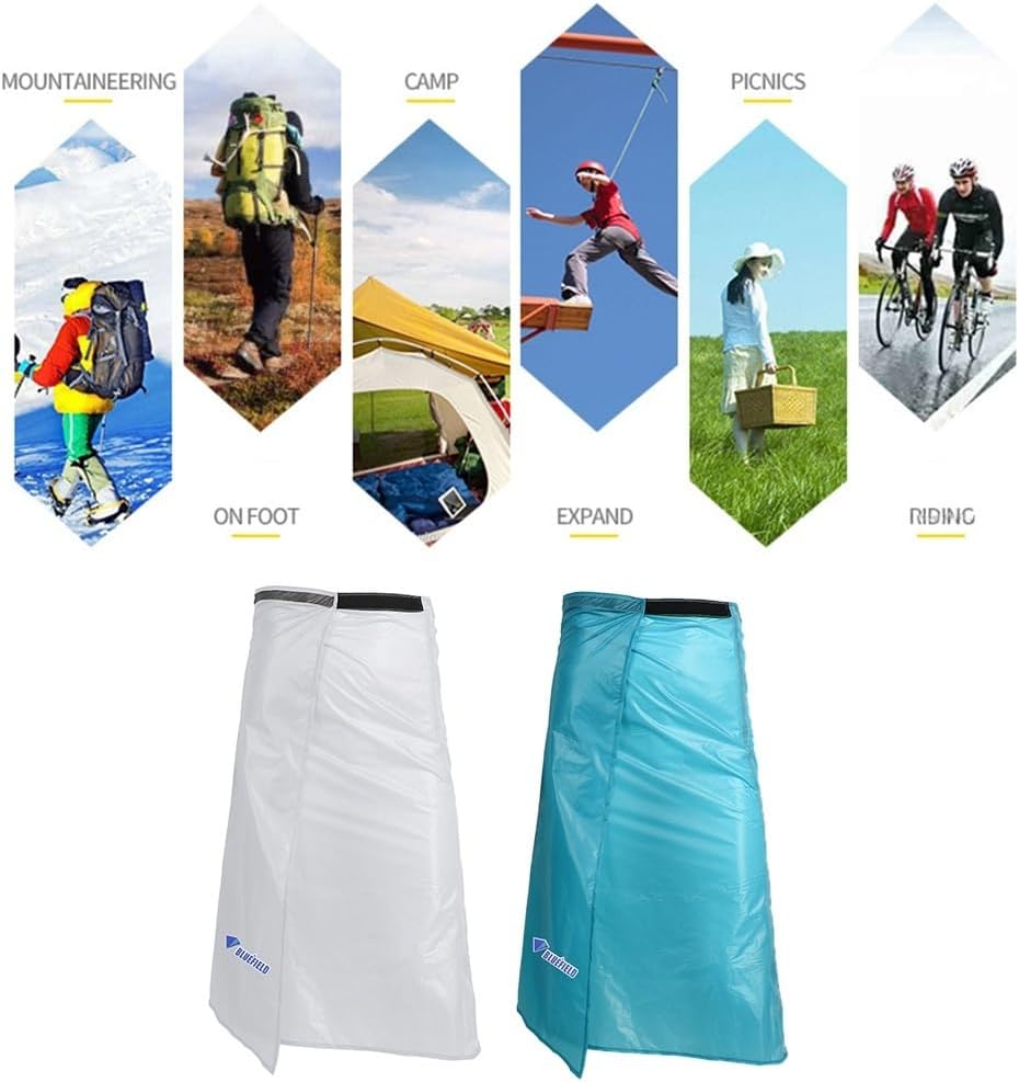 Ultra Light Thin Rain Skirt Waterproof Kilt Rain Pants Packable Windbreak Kilt Skirt