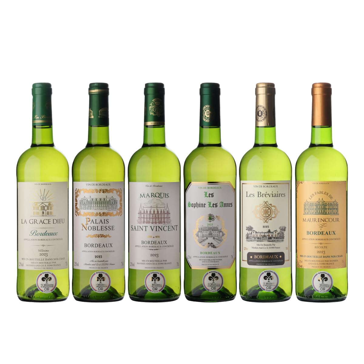 Amazon.co.jp: ボルドー 白ワイン 6本セット 全て金賞 750ml フランス