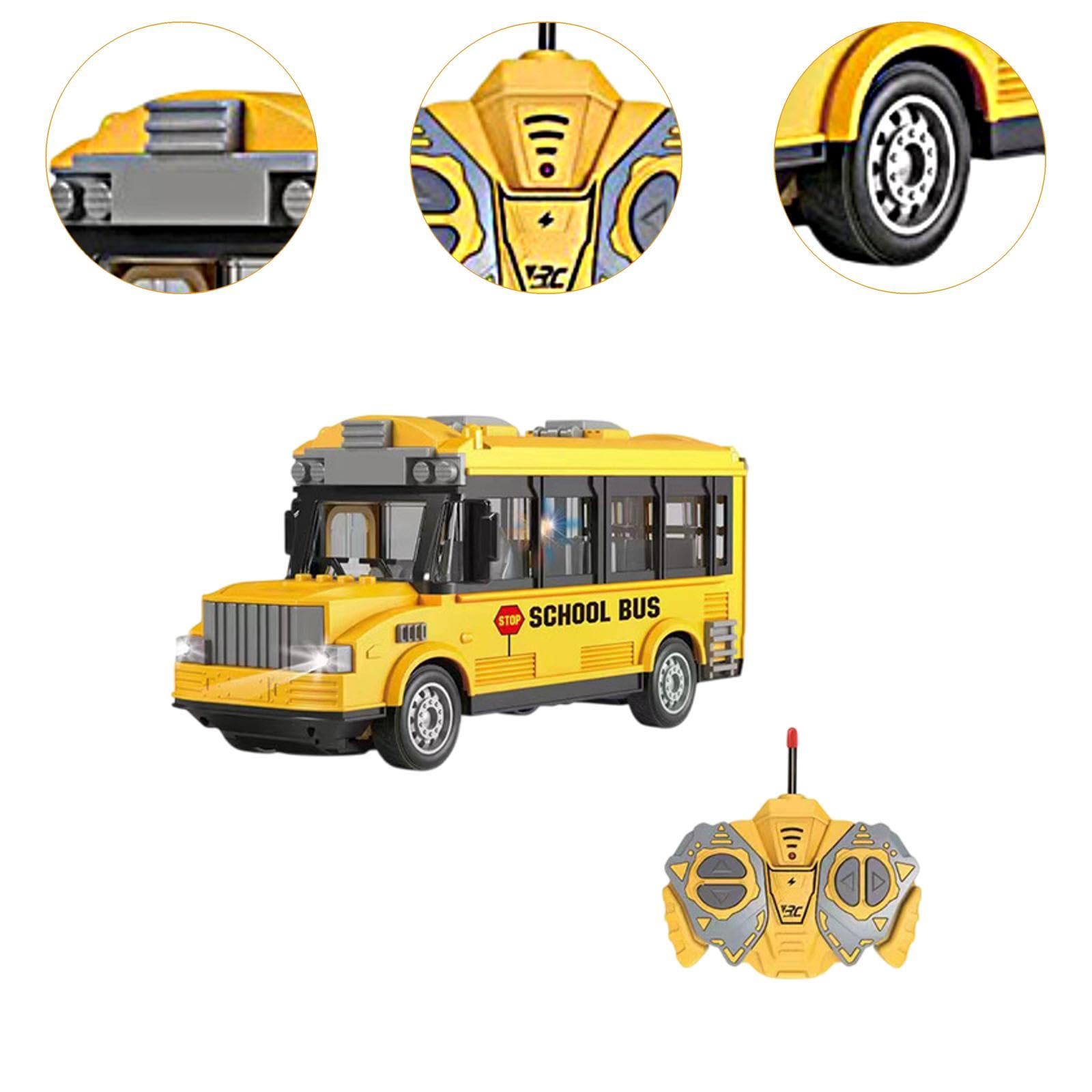 Modellino di Autobus Urbano, Autobus Scolastico Giocattolo, 1/30, Regali, Modellino di Camion, Classico con Luci Realistiche E Pneumatici, Yellow School Bus a