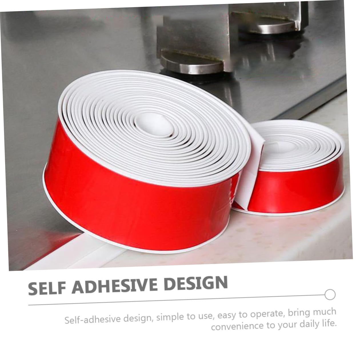 VILLCASE 1Roll Flexible Self Adhesive Wall Corner Molding Caulk Strip for Tile Cabinet and Edge Decoration Multipurpose Residue