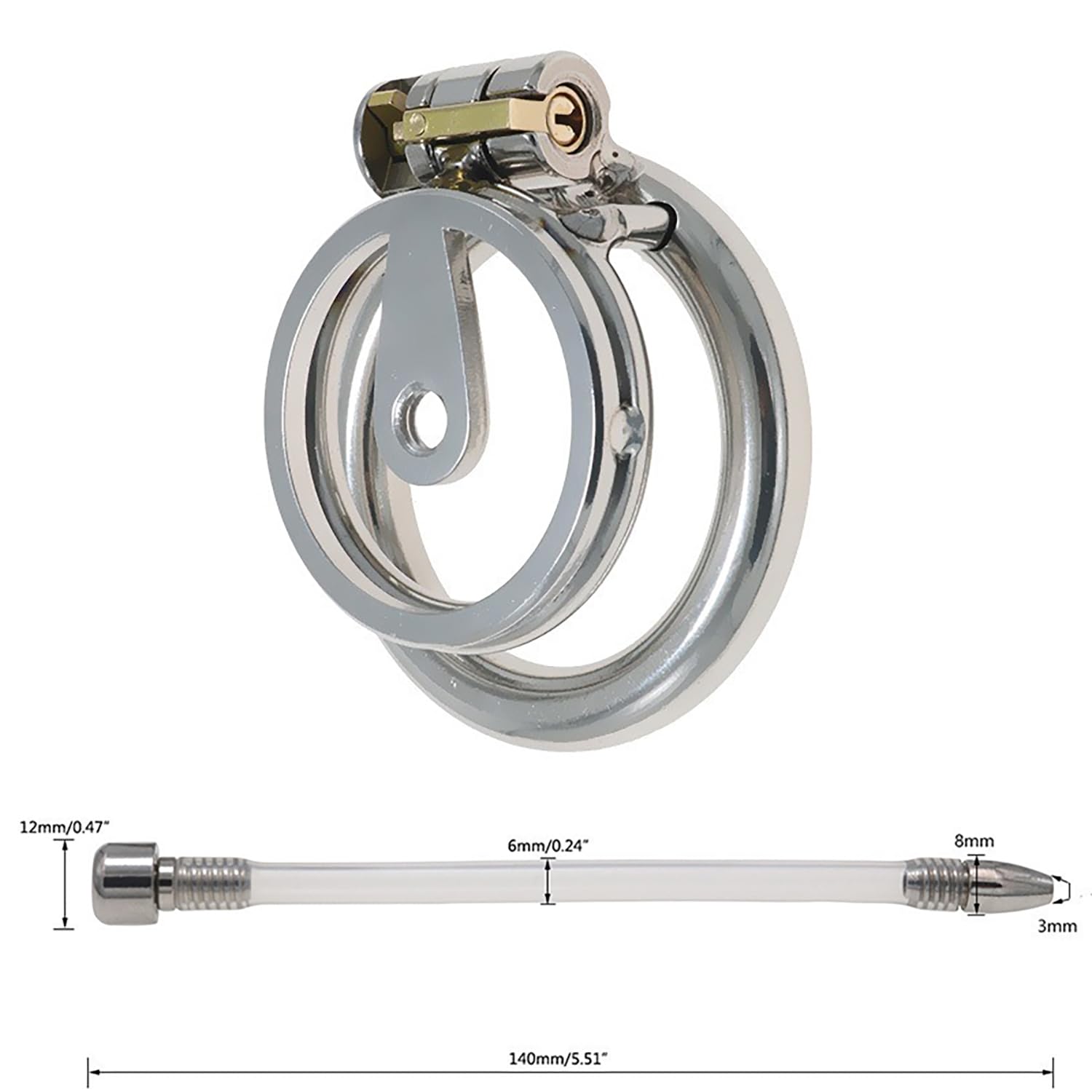 1 Palabra Plana de Acero Inoxidable Baloncesto Deportes Jaula Protectora con Anillo y cinturón y Silicona Tubo Hueco Trompeta Herramienta de Fitness,Silver/b/s