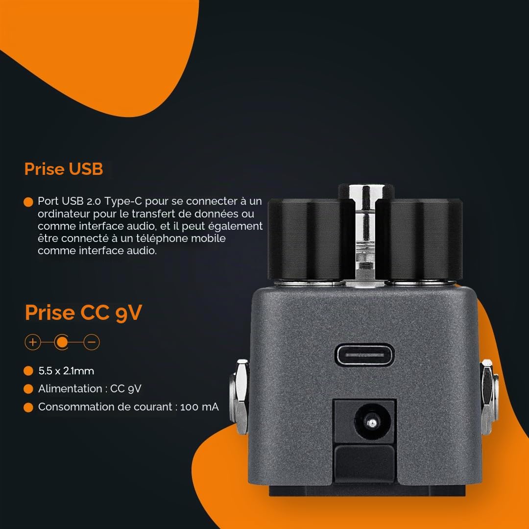 Valeton Processeur compact multi-effets GP-5 - Chargeur SnapTone & IR, plus de 100 effets, Bluetooth, interface audio USB