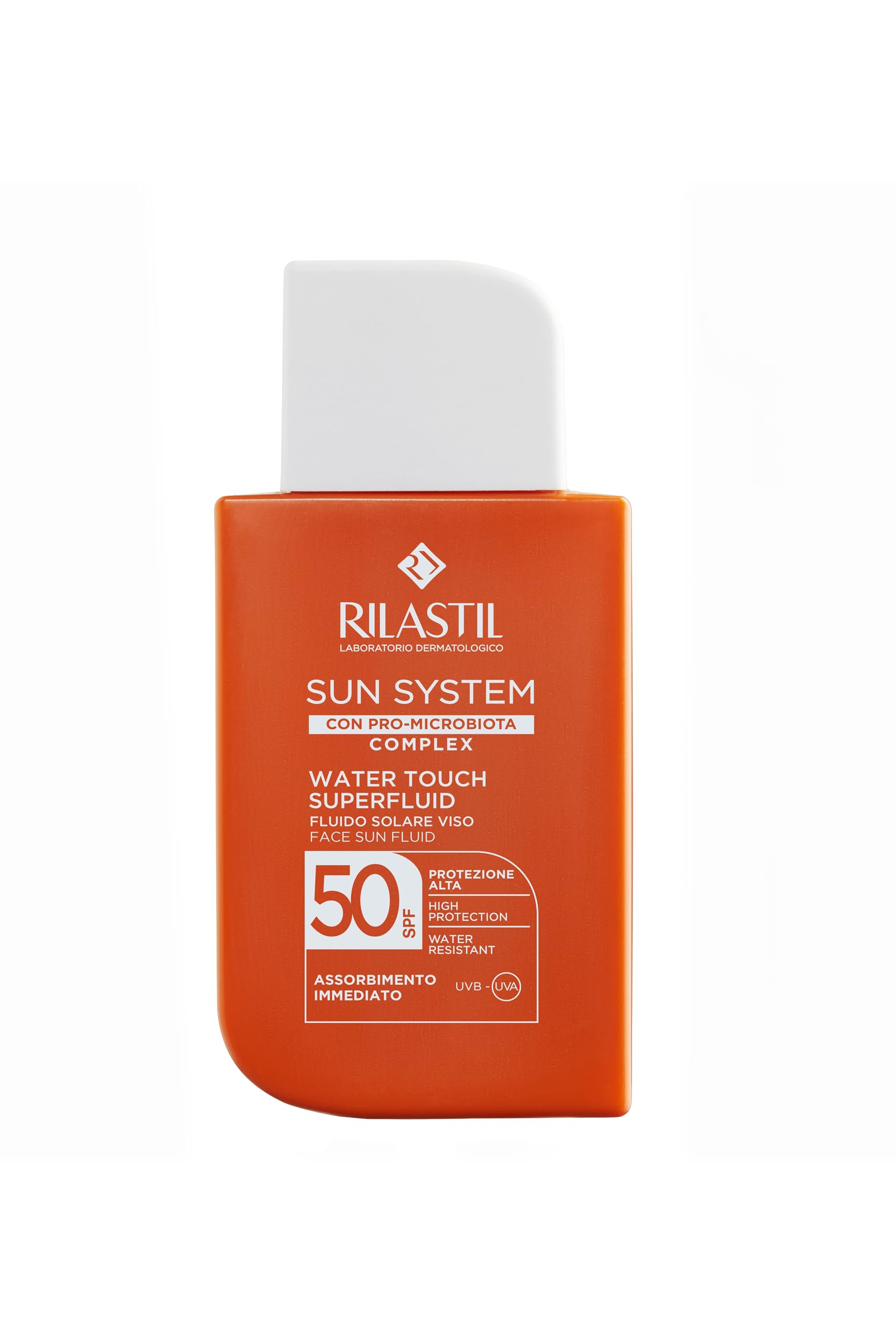 Rilastil Sun System Water Touch Superfluid SPF50, Fluido Solare Viso Idratante e Antiossidante, 50ml - 2