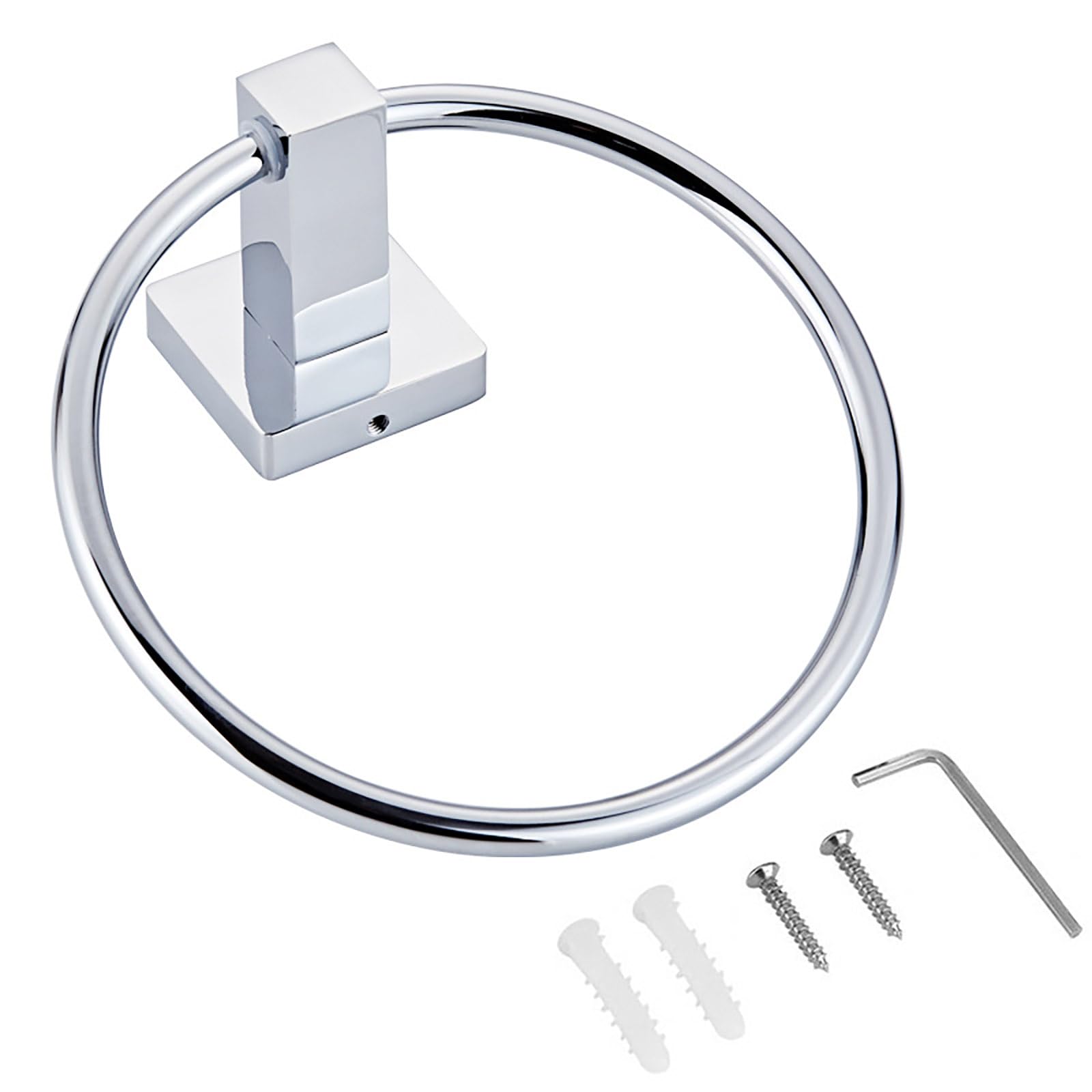 Betadistor Toilet Roll Holders and Towel Ring Wall Mounted, Chrome Bathroom Accessories Toilet Paper Holder - Image 4