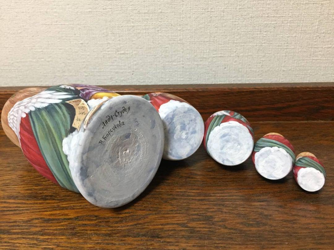 ロシア雑貨☆天使マトリョーシカ(5P)10cmバルスコワ作リダ工房 ロシア雑貨☆天使マトリョーシカ[5P)バルスコワ作 リダ工房
