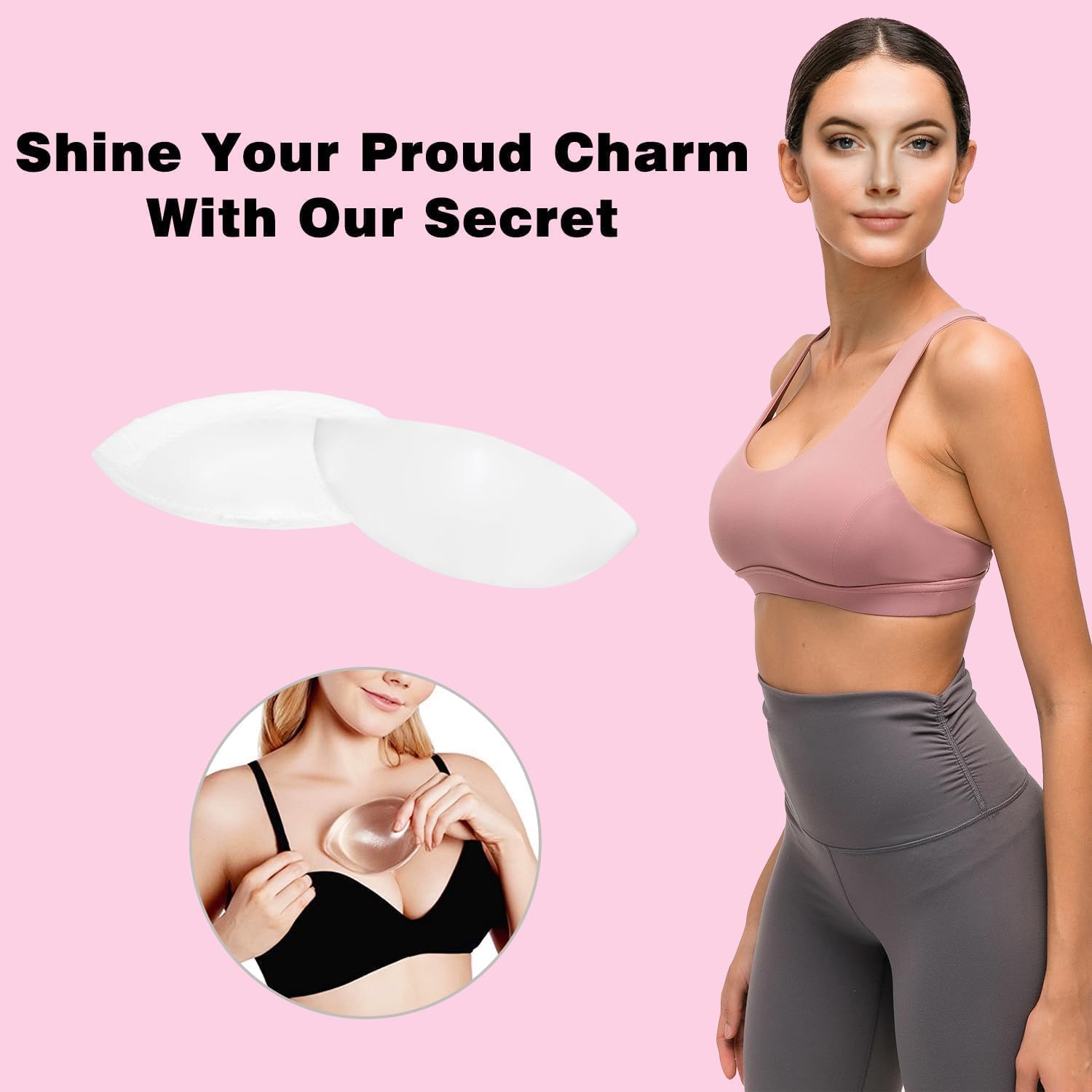 Silicone Bra Inserts-Clear Gel Push Up Breast Pads - Bra Padding Bust Enhancer Bust Push up Pads Swimsuit - Image 6