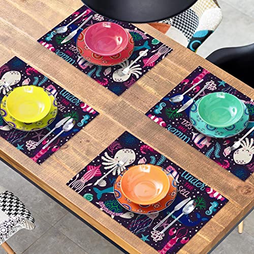 Set de table animaux marins antidérapant et résistant pour repas enfant - 8