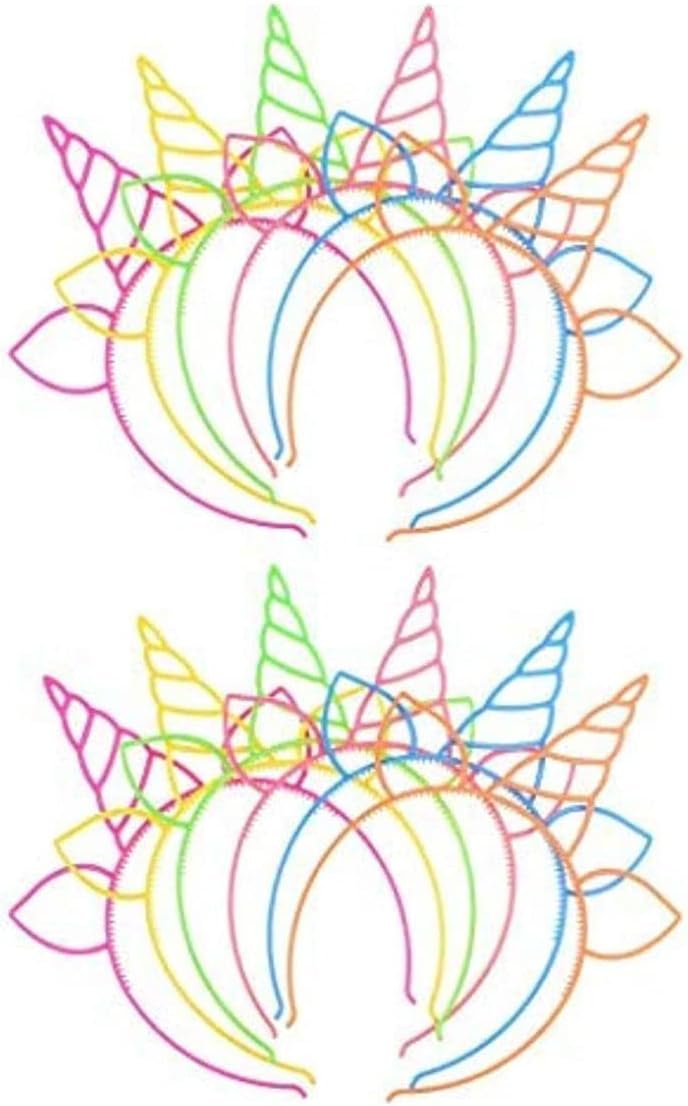 12 Pack Plastic Unicorn Headband Unicorn Party Supply Party Favor Girl Hair Accessory