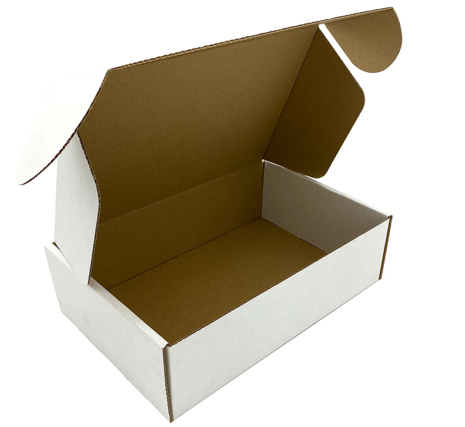 White Parcel Cardboard Box | Pack of 25 Small Diecut Postal Boxes | 270mm x 180mm x 80mm (10.6" x 7.1" x 3.1") | Small Parcel Cardboard Boxes for posting shipping gift mailer (Pack of 25)