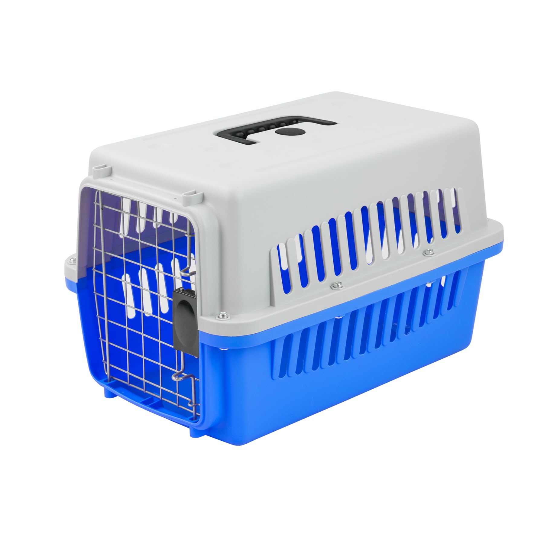 KCT Small Blue Plastic Cat Carrier Portable Cage Crate for Pet/Dog/Kitten/Puppy Carrier Travel Box — image 1