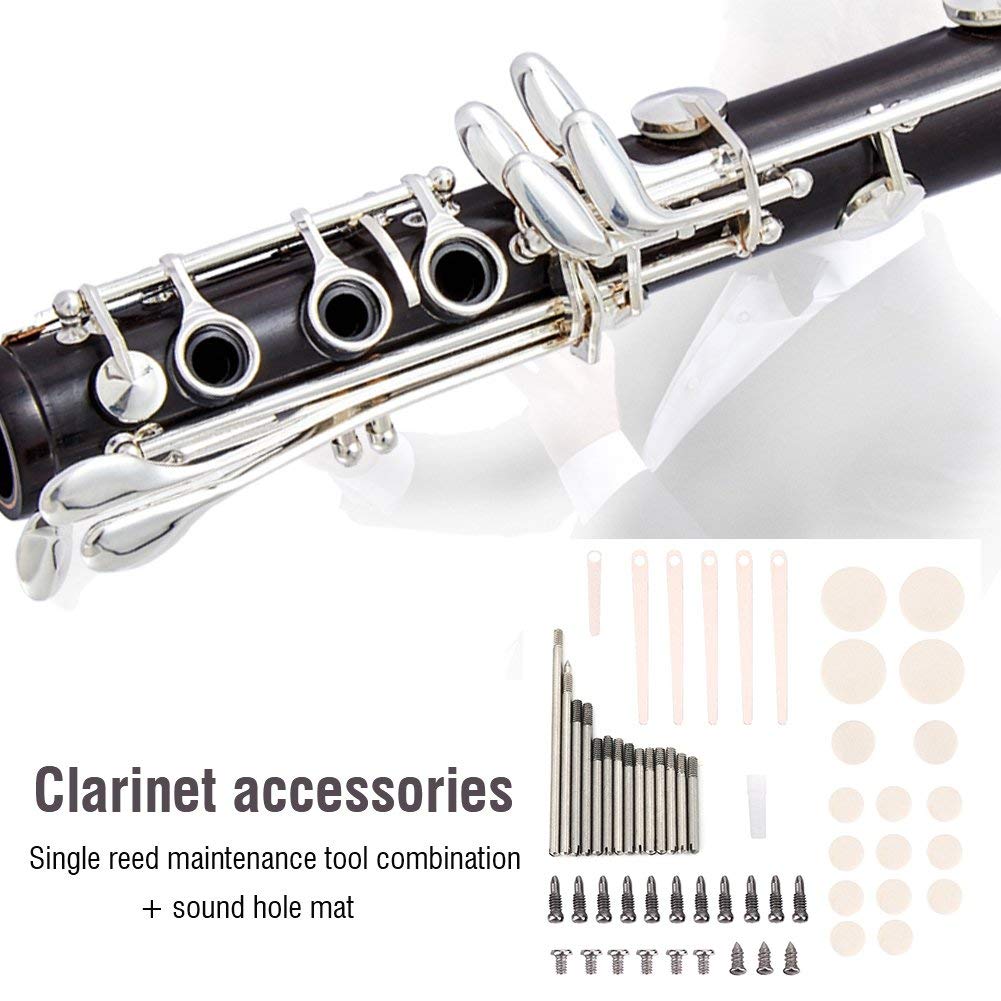 Kit Réparation Clarinette 7-en-1 - Vis, Ressorts, Tampons - Entretien Instrument