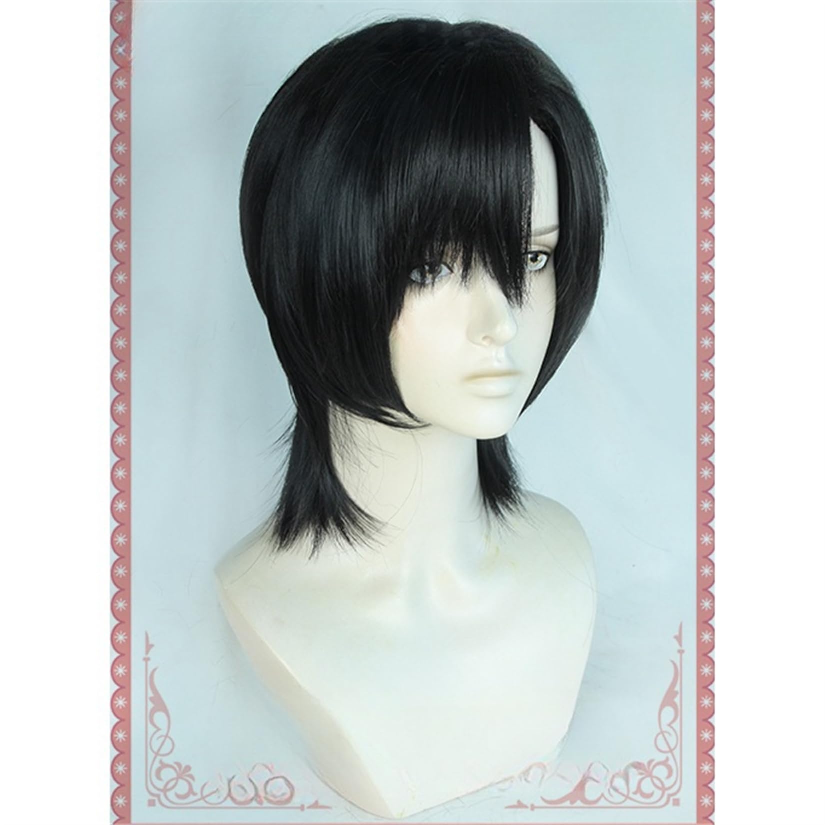 Amazon.co.jp: LAOBAO 萩原研二 コスプレ ウィッグ 黒髪 セミロング