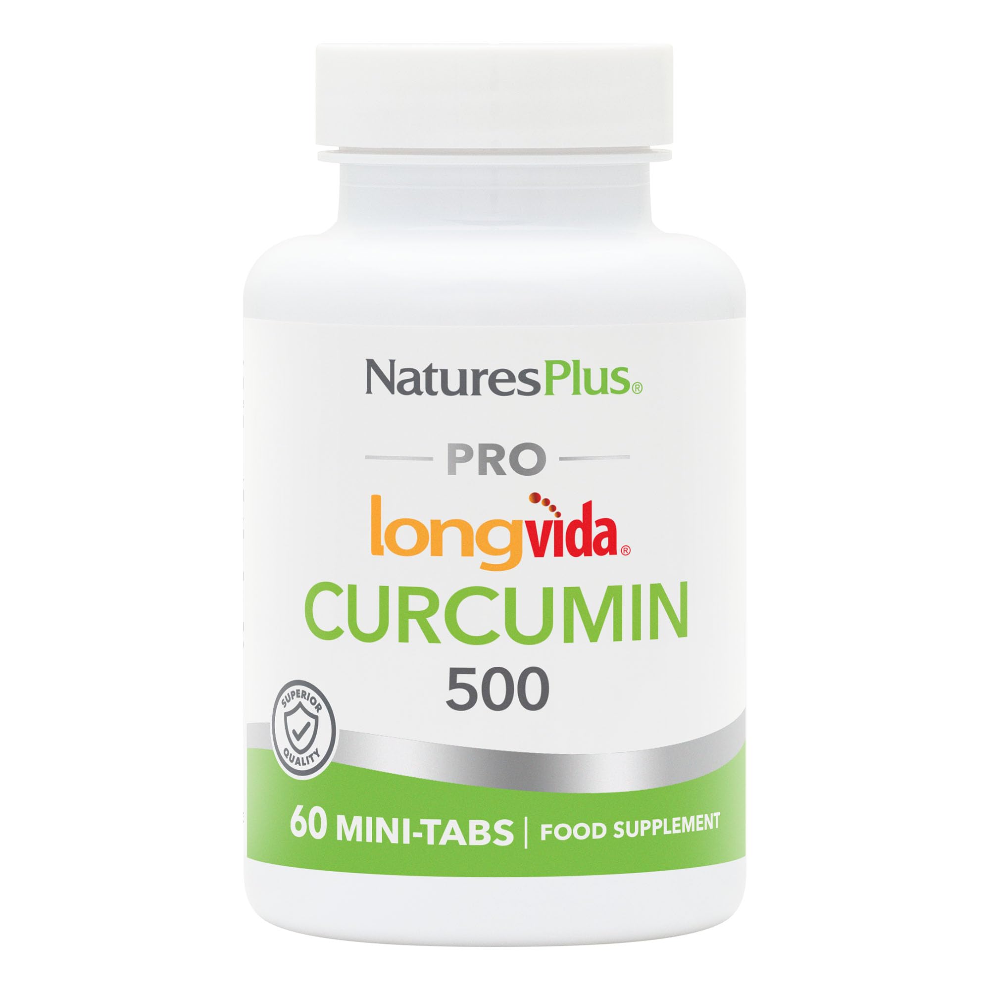 Natures Plus PRO Longvida Curcumin 1000 mg - 60 Mini-Tabs - Promotes Healthy Free Radical Protection - Non-GMO, Vegan, Gluten Free, Soy Free - 30 Servings