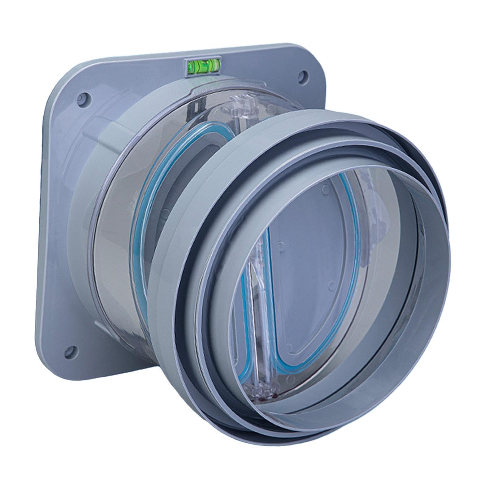 Puxzyax Gray Inline Extractor Fan Featuring Backdraft Damper Ensures Efficient Odor Management With Reliable Detachable Backdraft Damper Vent Detachable Vent For S