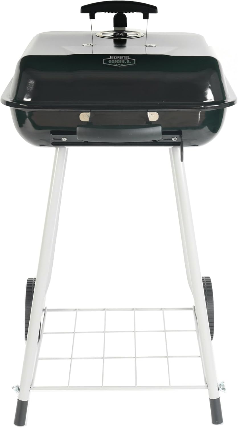 SHENGANG 17.5" Charcoal Grill with Wheels Porcelain