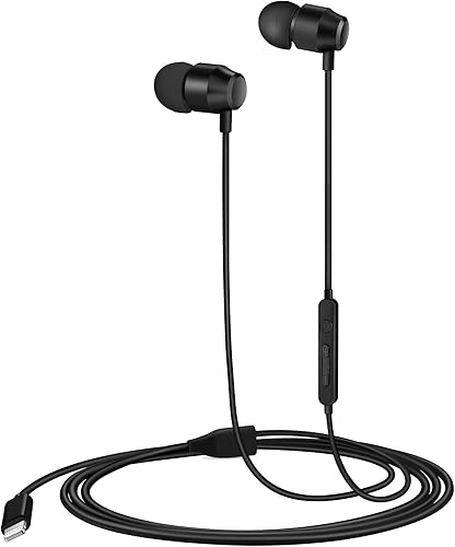 PALOVUE Earflow Cuffie Lightning Magnetica Certificato MFi Controller con Microfono compatibile con iPhone iPhone 8 P iPhone 7 P Nero Metallizzato PALOVUE Earflow Cuffie Lightning Magnetica Certificato MFi Controller con Microfono compatibile con iPhone iPhone 8 P iPhone 7 P Nero Metallizzato