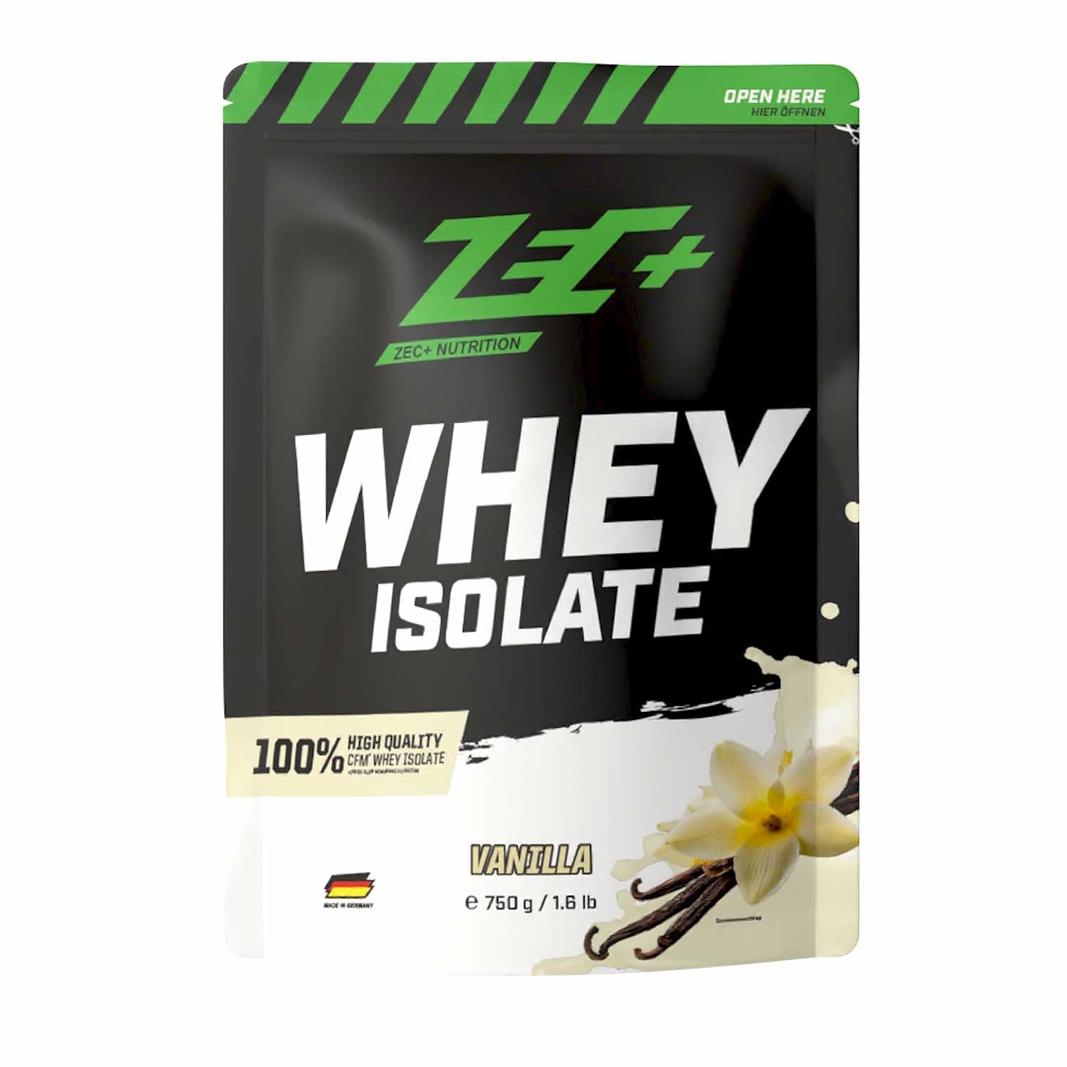 ZEC+ WHEY ISOLATE - Fettarmes Eiweißpulver aus reinem Molkenprotein, laktosearmer Eiweißshake - Made In Germany - 750g, Vanille