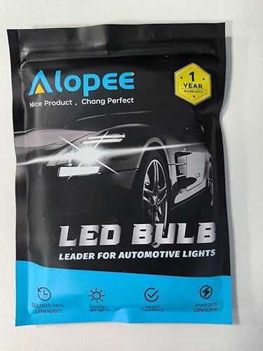 Miniatura 7 de Alopee 4 bombillas LED 194 ámbar, bombilla C194 9SMD 2835 chips, bombilla LED 912, 921 2825 W5W 158 501, repuesto sin errores para luz de marcador