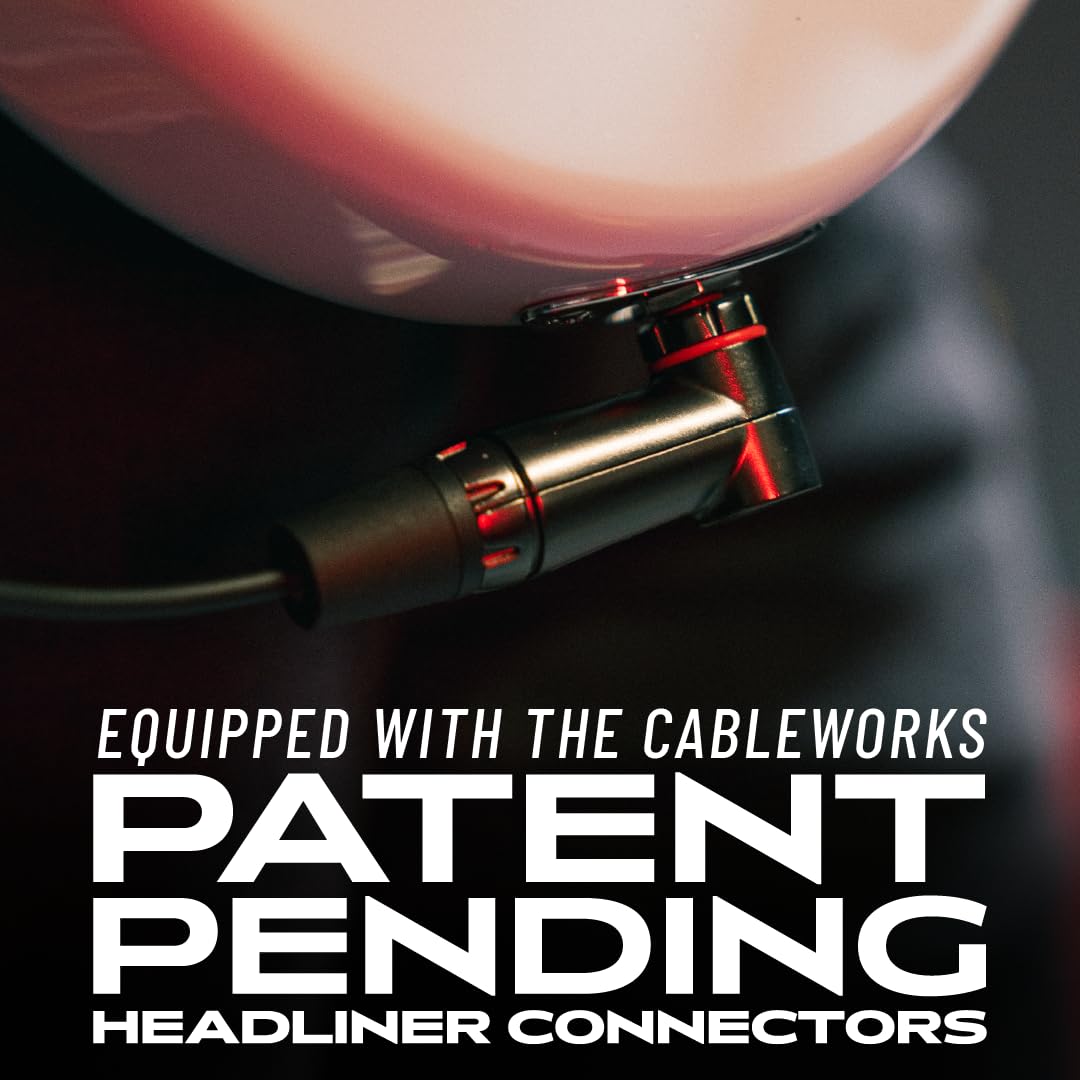 Cableworks by Gator Cases Headliner Series - Cable de instrumento recto de 3 pies de 1/4 pulgadas con interruptor silencioso a TA4F para transmisor inalámbrico de mochila, (GCWH-TA4F-3QT)