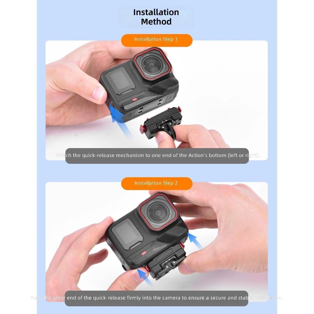 Supporto rotante per action camera per bici da viaggio e supporto per registrazione sportiva