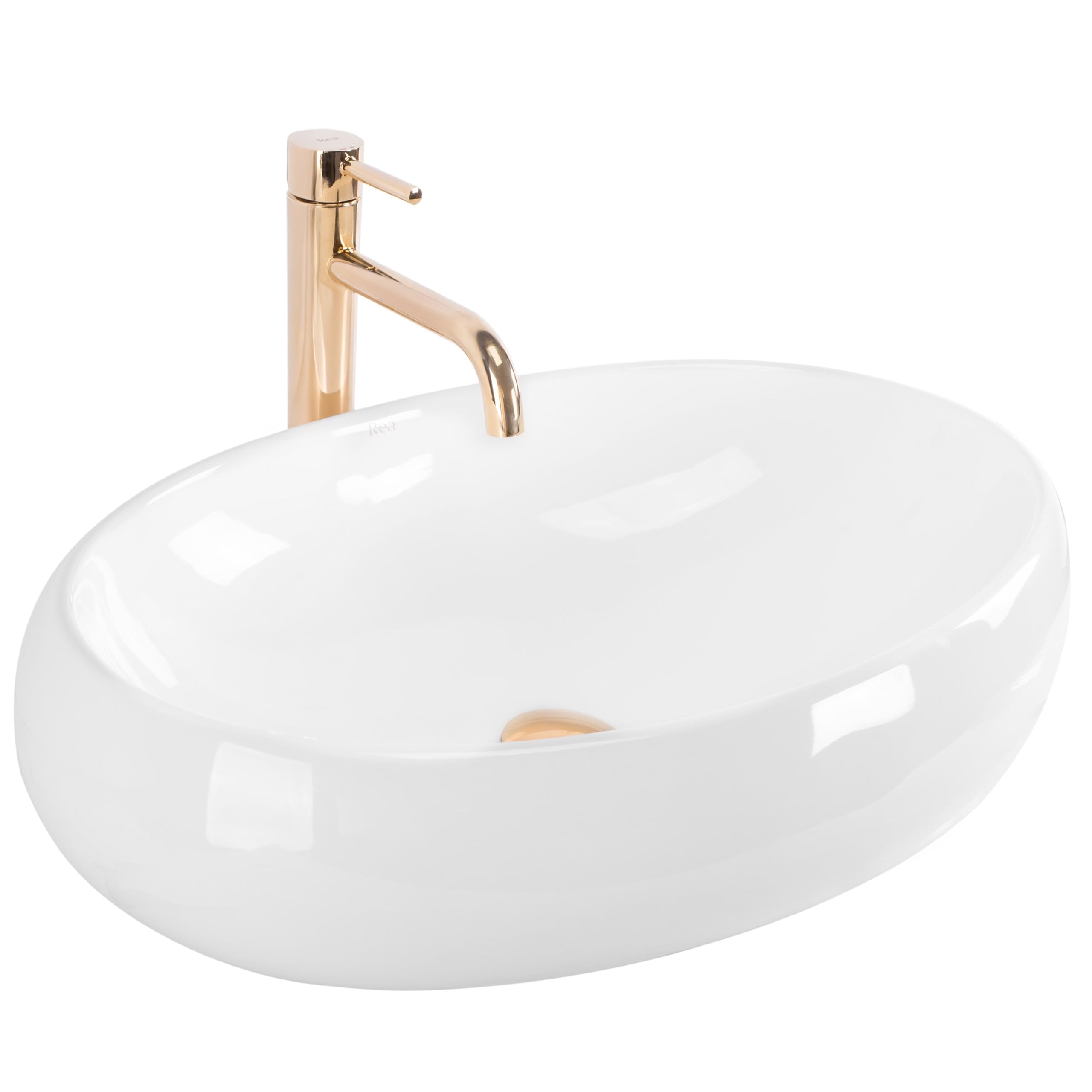 Rea Bathroom Sink Made of Ceramic Melania - White - REA-U0656