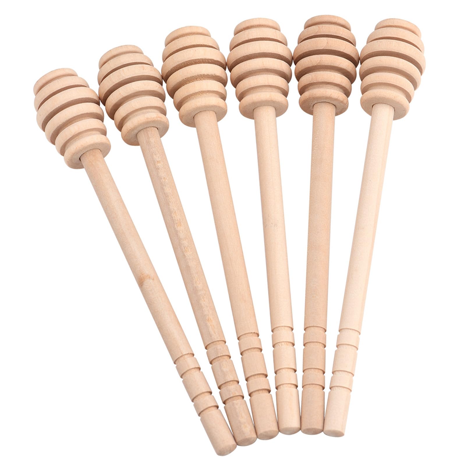 Srliya Mestolo per in Legno da 50 Pezzi, Design Unico con Scanalatura, Pioviggine Ottimale, Bastoncino per in Legno per Barattolo di con Manico Lungo, 100% per Uso (Prendi Honey King Slotting 16CM)