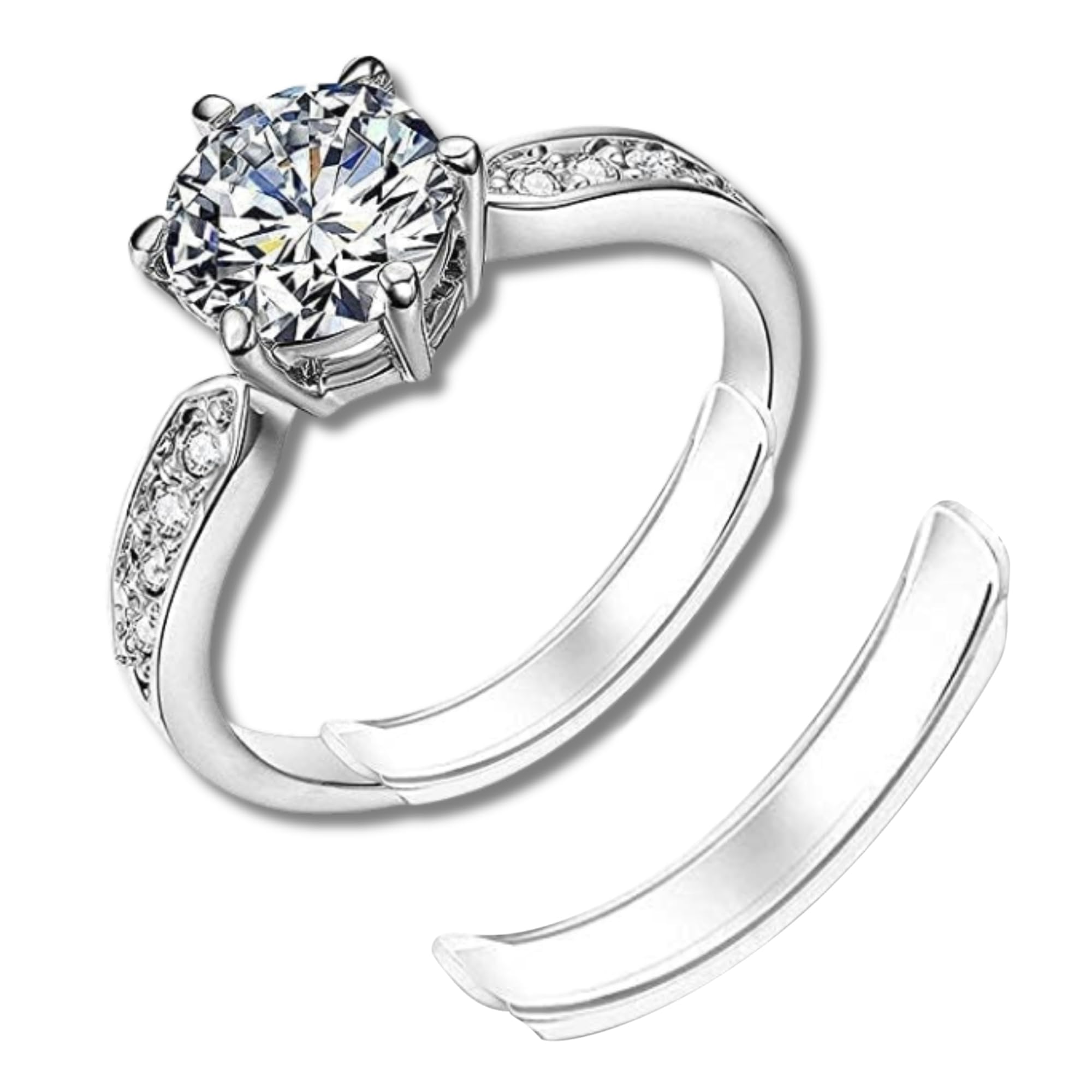 Homeaura8pcs Invisible Ring Size Adjuster - Reducer for Wide and Loose Rings - Fit 1-10mm Width Rings - Unisex Adult