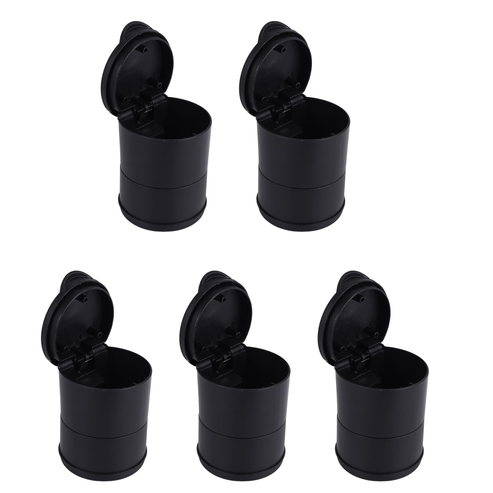 Hndhbfgrt 5X Black Self Extinguishing Ashtray Portable Travel Home Car Auto Holder