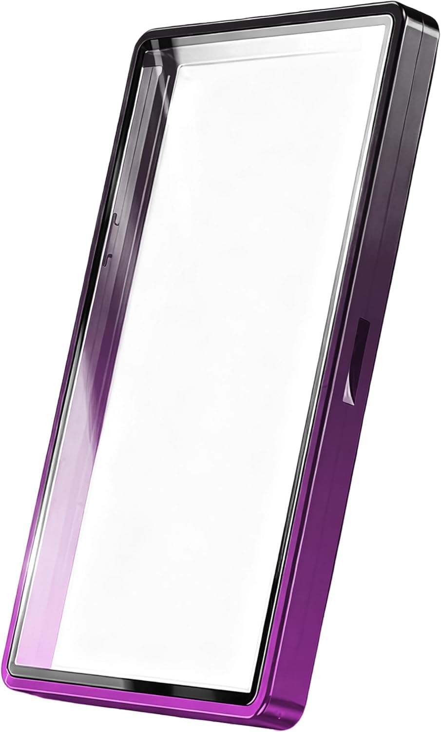 Metal UV Protection Cover Plate for BGS Graded Cards - Durable Aluminium Oxide Glass, Multi-Point Magnetic Closure, Stackable Metal Frame, Black Purple Gradient