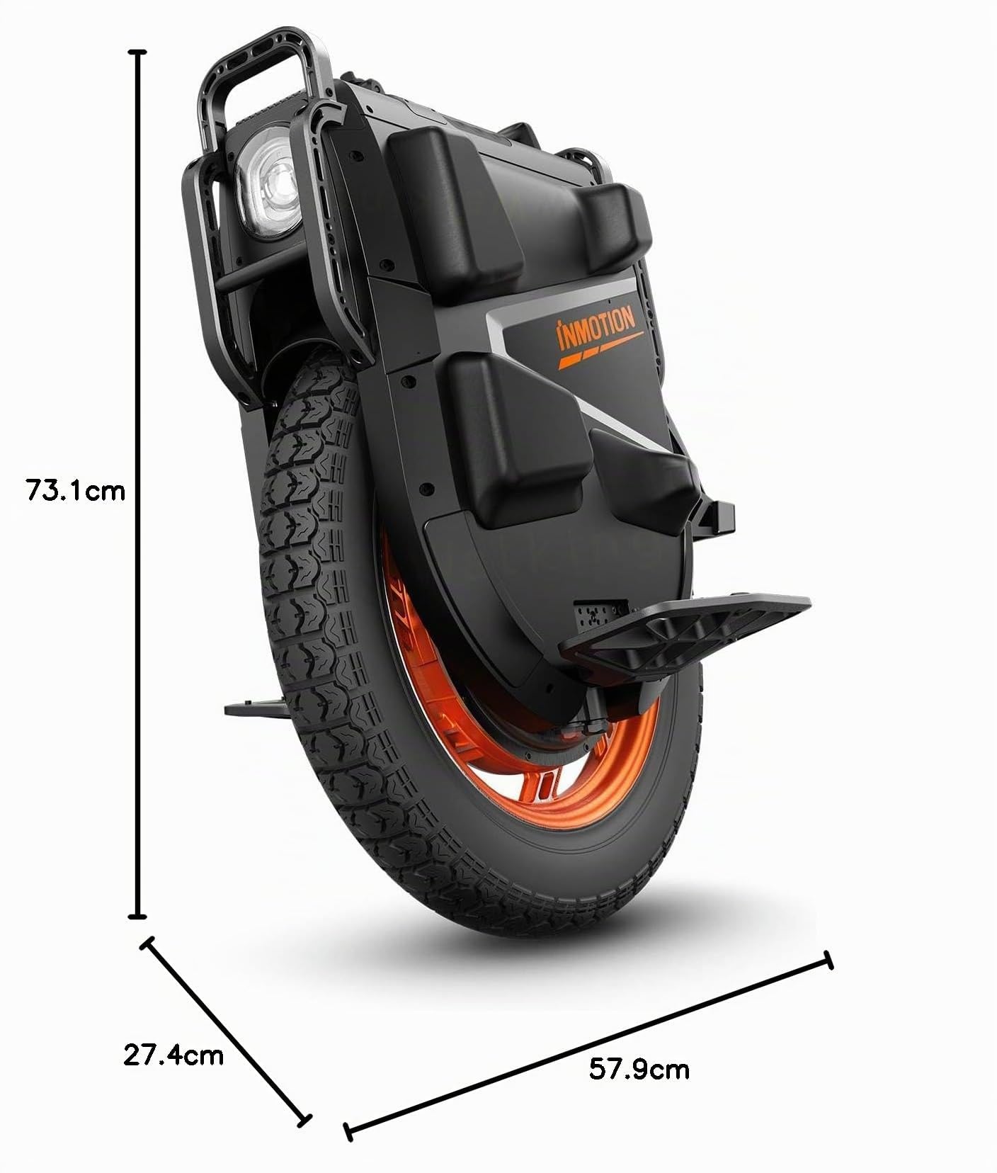 Inmotion Gyroroue Electrique V13 Pro, Adulte, Noir, Moteur 4500W, Autonomie jusqu'à 150km, Vitesse bridée 25km/h, Pneu Gonflable 22''