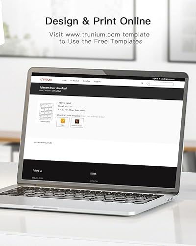 Miniatura 4 de Etiquetas de dirección, etiquetas de envío TRUNIUM de 1 pulgada x 2-58 pulgadas, 9 hojas, 270 etiquetas