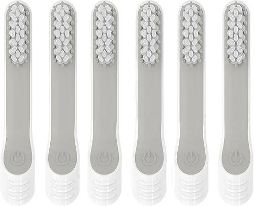 Cabezales de repuesto para cepillo de dientes eléctrico Quip para adulto, paquete de 6 cabezales de repuesto, cerdas suaves, color blanco