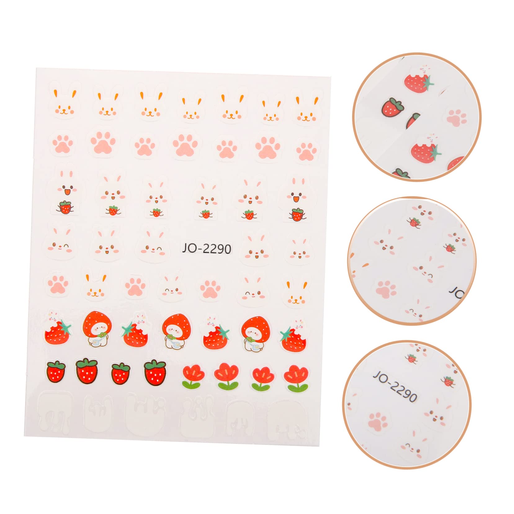 Healvian 4 Set Di Adesivi Per Nail Art Decalcomanie Per Unghie Da Donna Decalcomanie Per Unghie A Forma Di Coniglietto Per Decorazioni Natalizie 10 Fogli*4
